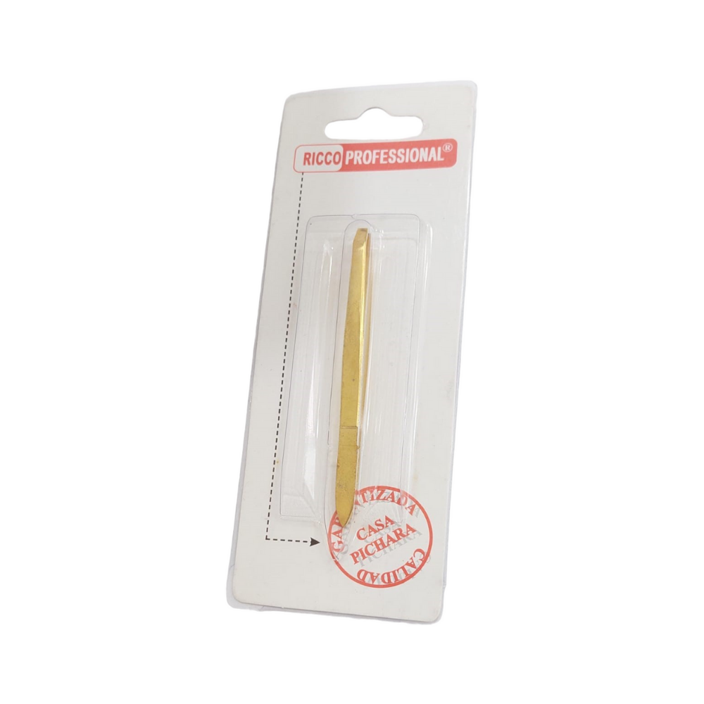 Pinza Cejas Dorada MZ-1120 Ricco