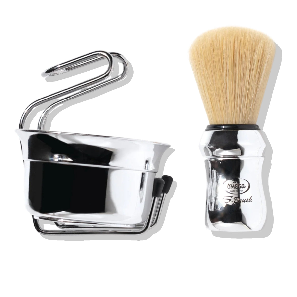 Kit Brocha De Afeitar + Taza + Soporte Omega