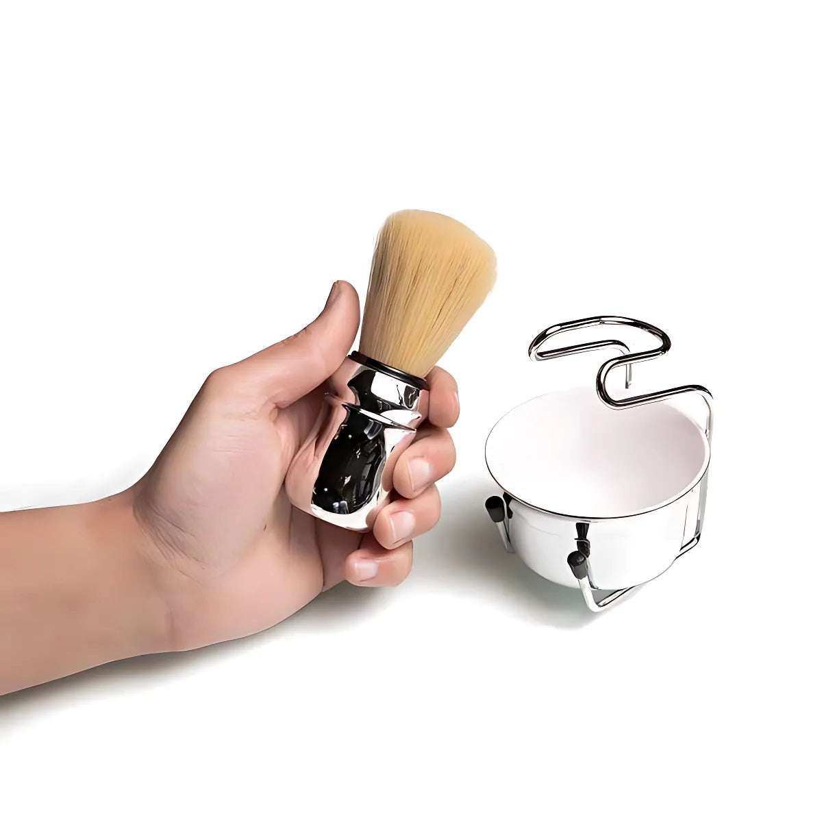 Kit Brocha De Afeitar + Taza + Soporte Omega