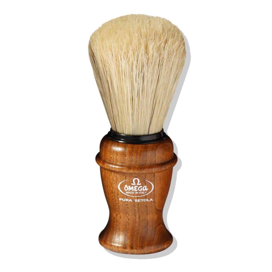 Hisopo De Afeitar Cerdas De Jabalí Mango De Madera Omega