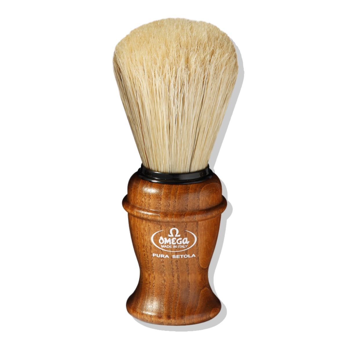 Hisopo De Afeitar Cerdas De Jabalí Mango De Madera Omega
