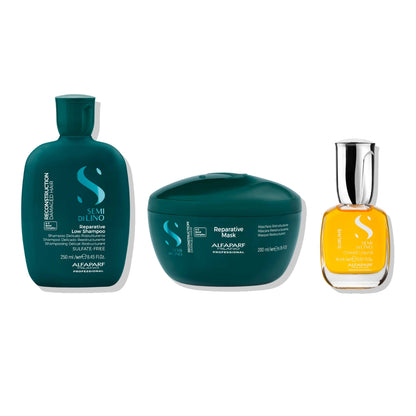 Kit Capilar Holiday Reconstruccion Profunda Semi Di Lino Alfaparf Milano