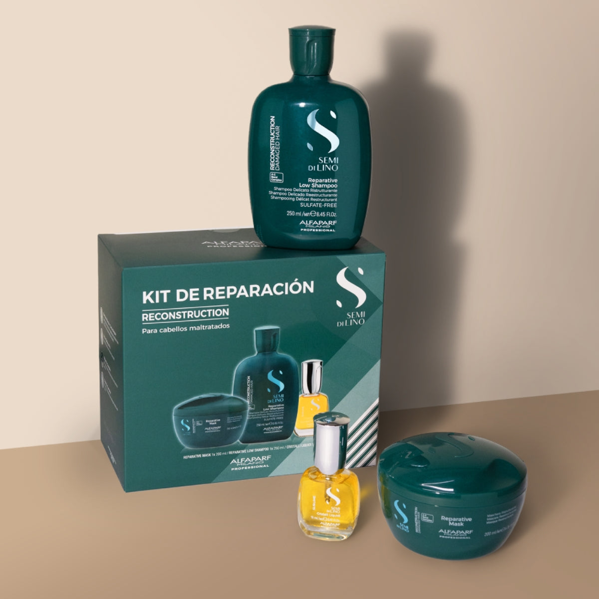 Kit Capilar Reparación Semi Di Lino Alfaparf Milano