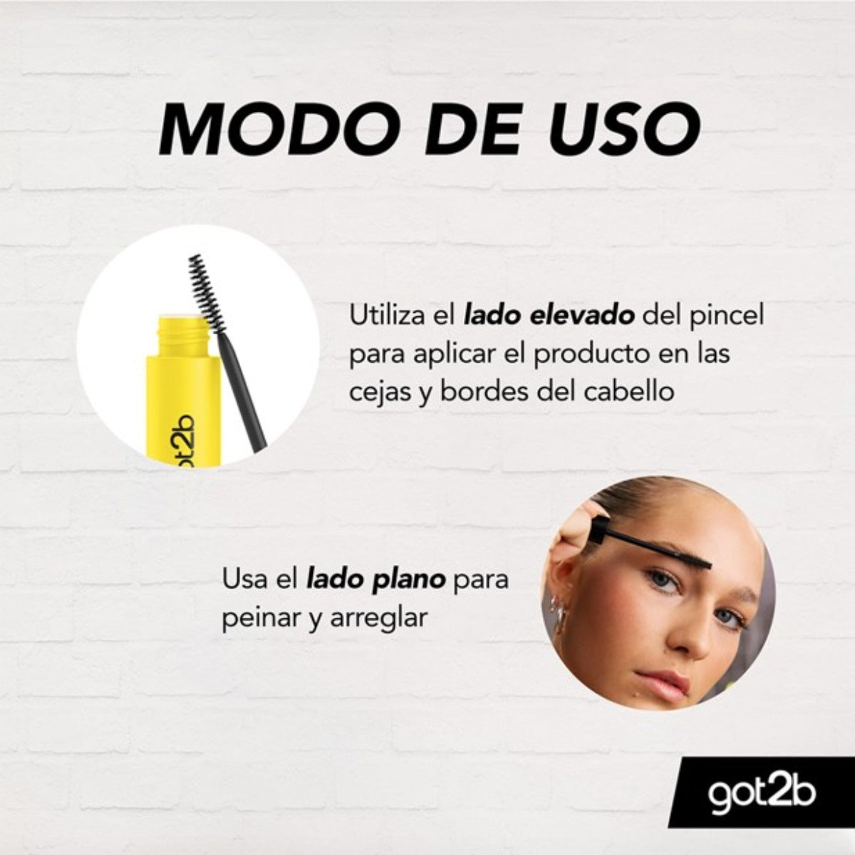 Gel Fijador Cejas Y Contorno Del Cabello Babyhair Glued 2 En 1 Got2B