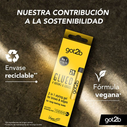 Gel Fijador Cejas Y Contorno Del Cabello Babyhair Glued 2 En 1 Got2B