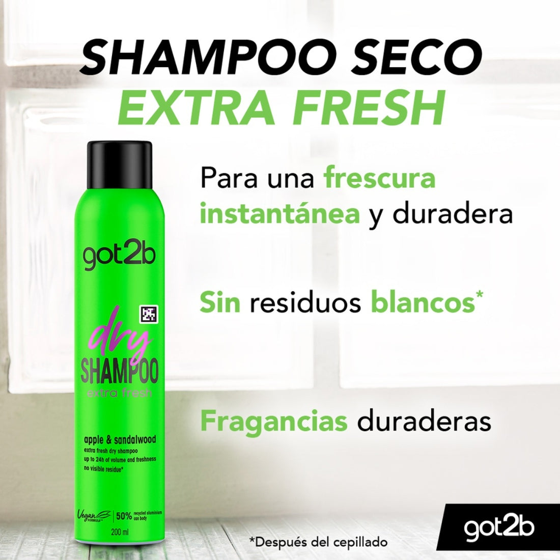 Shampoo Seco Extra Fresh Got2B