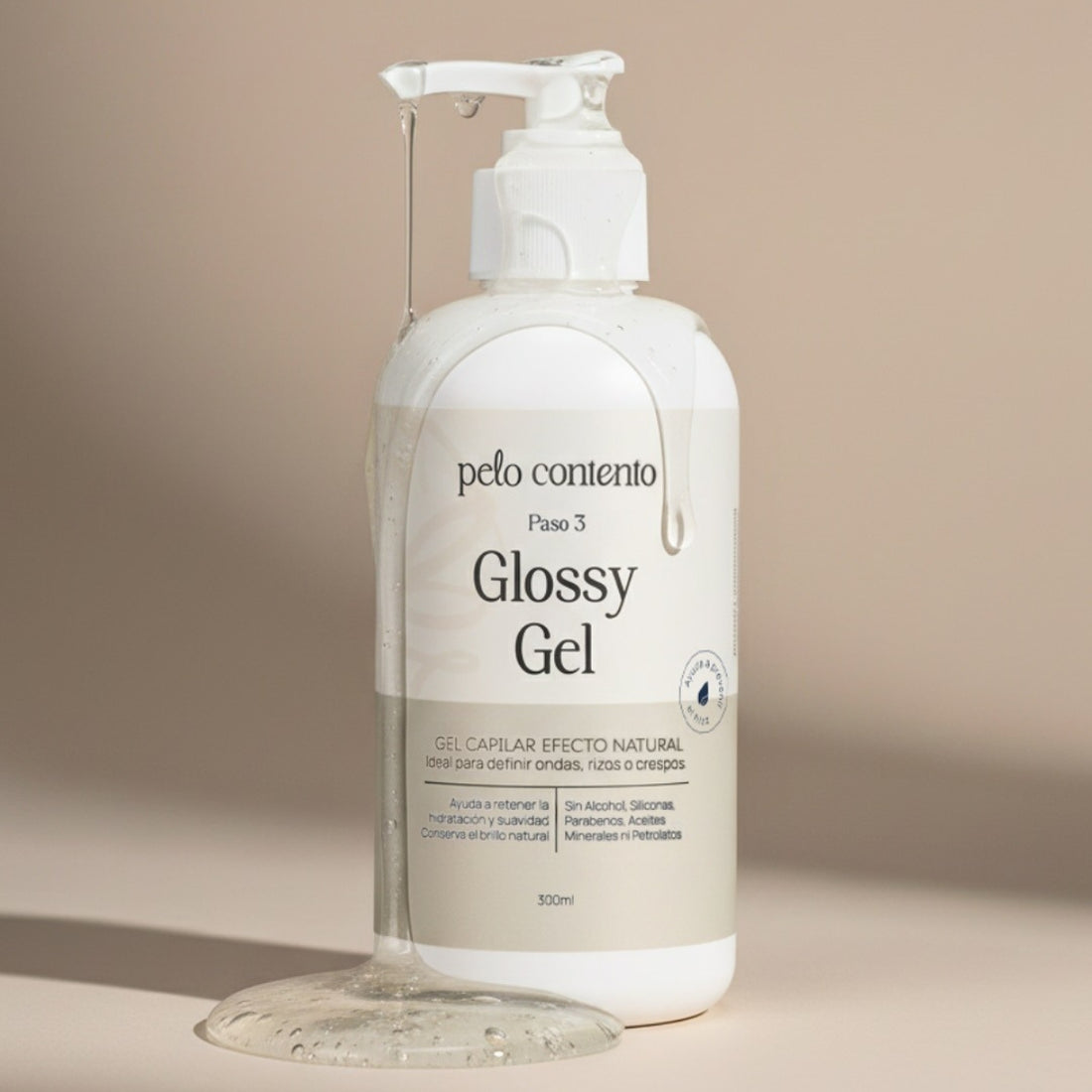 Gel Capilar Antifrizz Rizos Glossy Pelo Contento