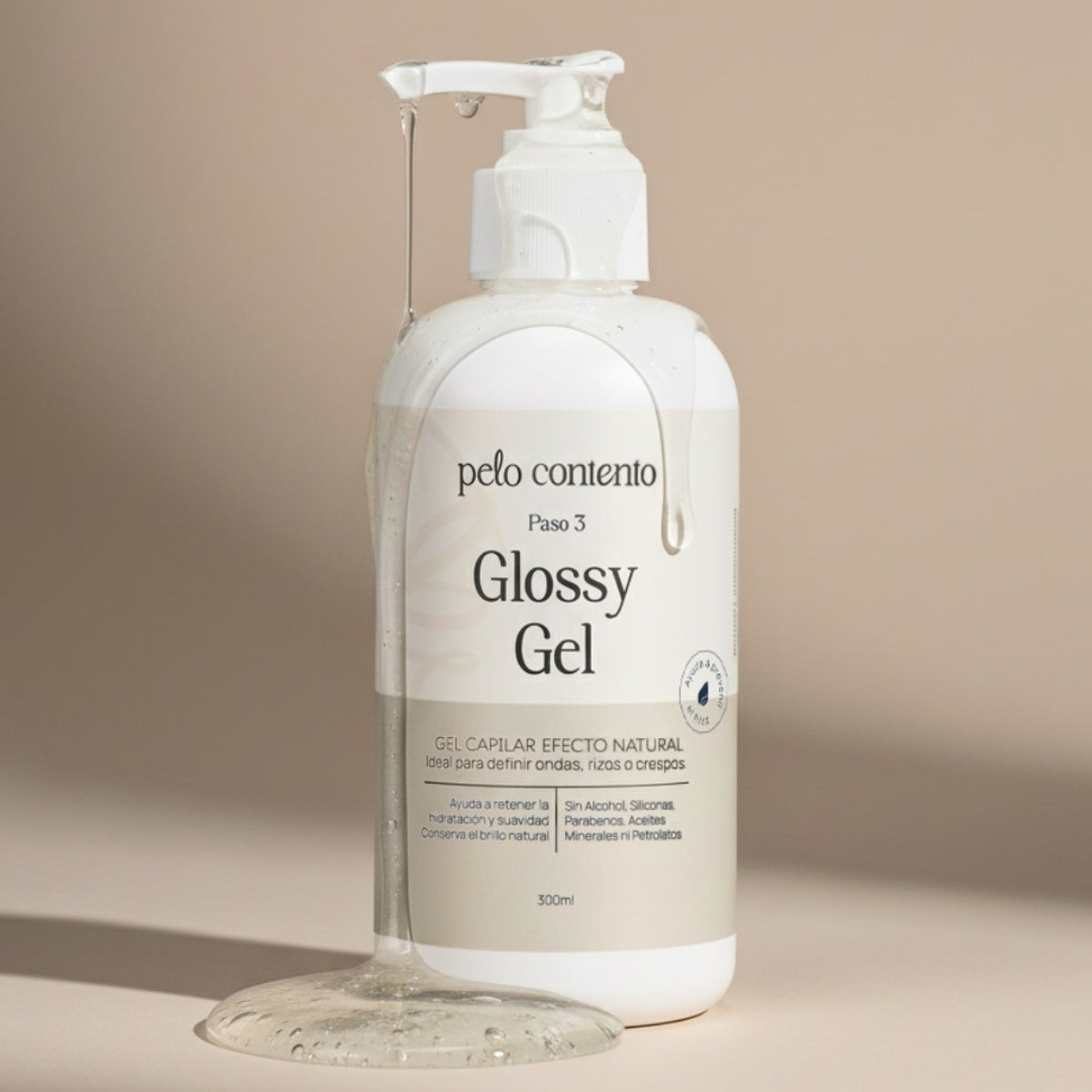 Gel Capilar Antifrizz Rizos Glossy Pelo Contento